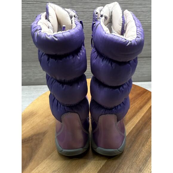 Timberland 72838 Toddlers Purple Leather Lace Up Fur Lined Boots Size 8 - Picture 6 of 8
